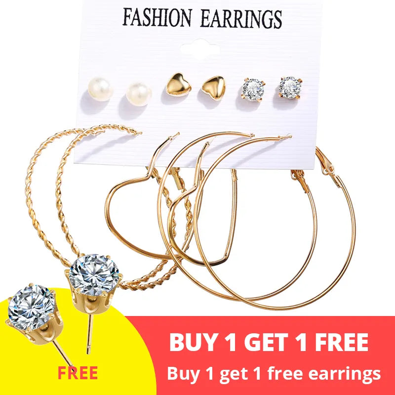 17KM Vintage Tassel Acrylic Earrings for Women Bohemian Earrings Set Big Dangle Drop Earring 2020 Brincos Female Jewelry