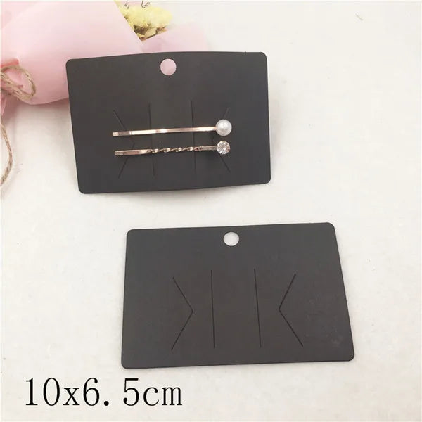 100pcs Multi-Style Hair Clip Cards Hair Accessories Jewelry Display Card Fashion Hair Clip Packaging Vintage Classic Card