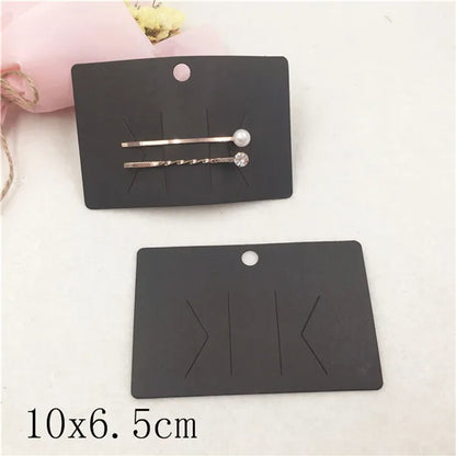100pcs Multi-Style Hair Clip Cards Hair Accessories Jewelry Display Card Fashion Hair Clip Packaging Vintage Classic Card