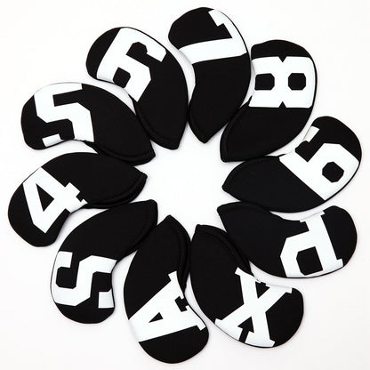 Siranlive Golf Iron Head Covers 9pcs/10pcs (4~9,P ,A ,S，X )  Simple Style Waterproof PU Leather