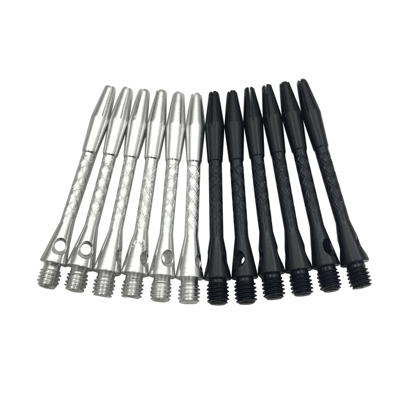 Yernea High-Quality 6Pcs/Lot Darts Shaft Aluminium Alloy Material 45mm Shafts Silvery White and Black Two Colour