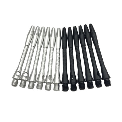 Yernea High-Quality 6Pcs/Lot Darts Shaft Aluminium Alloy Material 45mm Shafts Silvery White and Black Two Colour