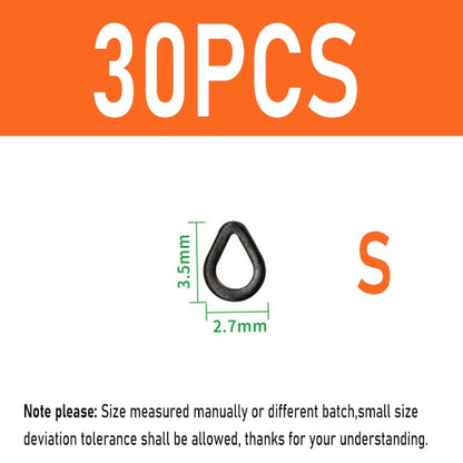 [ 30PCS] Flat Round Matt Black O Ring Carp Fishing Rig Terminal End Tackle Accessory 2mm 2.5mm 3.1mm Tippet Rig Ring