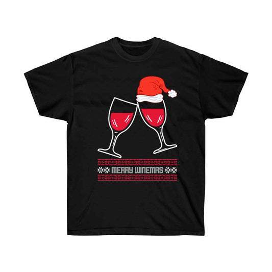 Cheer Wine Glasses Merry Christmas Tshirt