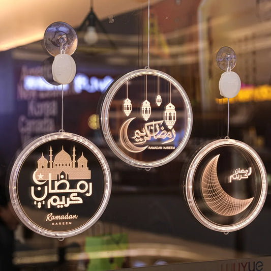 Eid Mubarak Moon Star Light Decor Islam Ramadan Decorations for Home 2024 Islamic Muslim Party Ramadan Kareem Eid Al-Adha