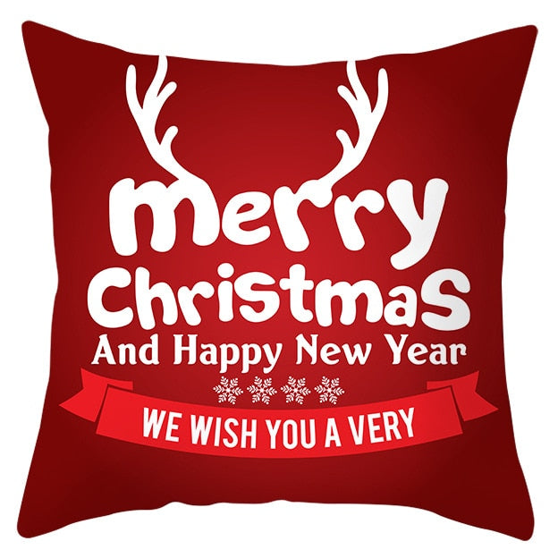 45x45cm Santa Claus Christmas Pillowcase Merry Christmas Decor for Home Christmas Ornament Xmas