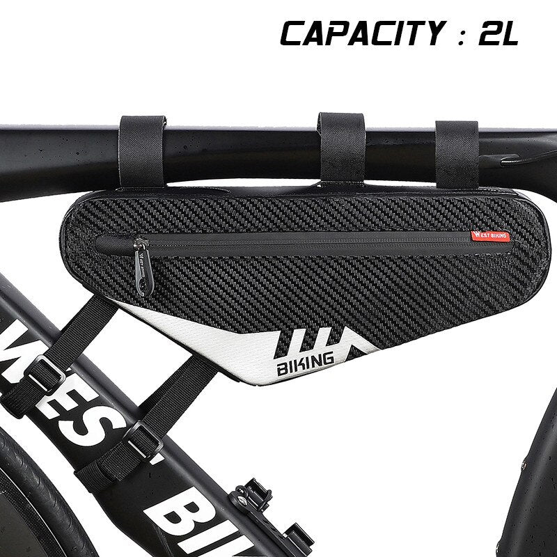 WEST BIKING Waterproof Cycling Tube Bags 3L MTB Road Bike Triangle Bag Cycling Frame Front Bags Repair Tools Pannier Bicycle Bag