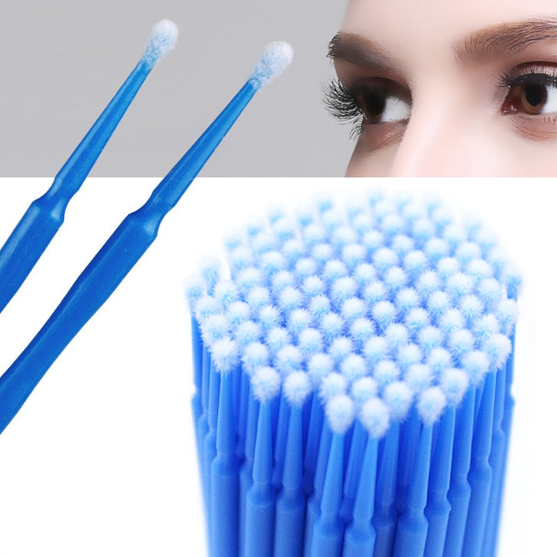 Kekelala 100pcs/Bottle Eyelash Extension Cleaning Swabs Lash Lift Glue Remover Applicators Microblade Makeup Micro Brushes Tool