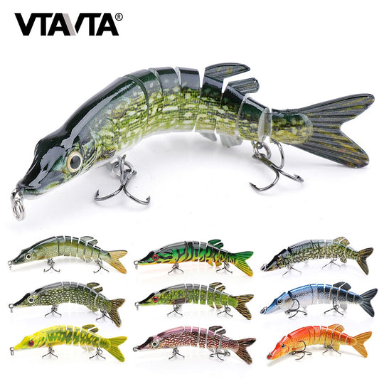 VTAVTA Artificial Pike Lure Bait Multi Jointed Bait 12.5cm 20g Lifelike Crankbaits Fishing Wobblers Swimbait Sea Fishing Lure