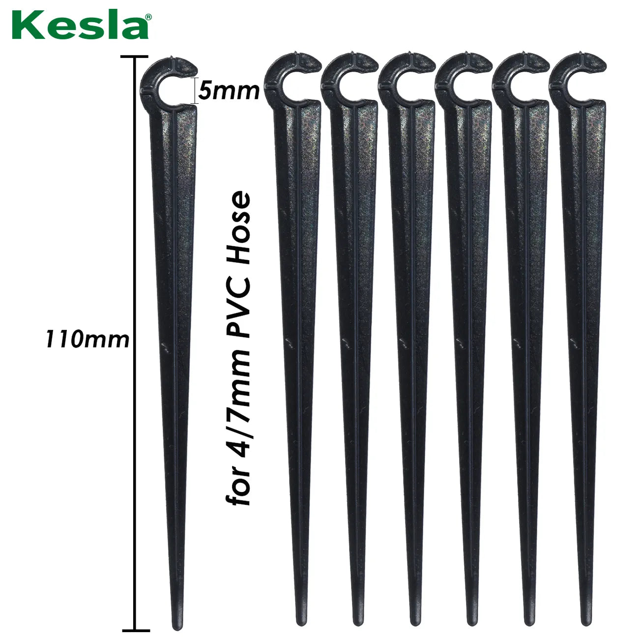 50-200pcs Durable 1/4'' C-Type Hook Fixed Stem Support Holder Stakes for 4/7mm Hose Flowerpot Drip Irrigation Fitting Greenhouse