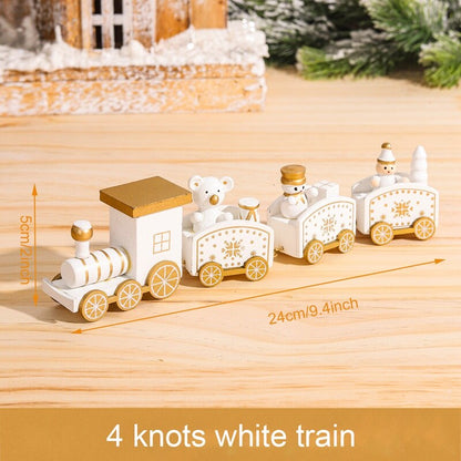 Christmas Wooden Train Merry Christmas Decoration for Home 2023 Christmas Ornaments Navidad Xmas New Year 2024