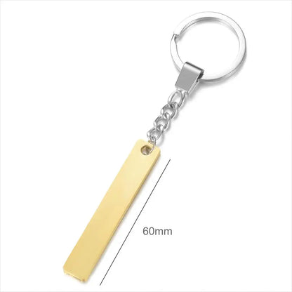 Custom Phone Number Logo Name Keychain Women Men Car Key Ring Laser Engraveing Key Chain Stainless Steel Personalized