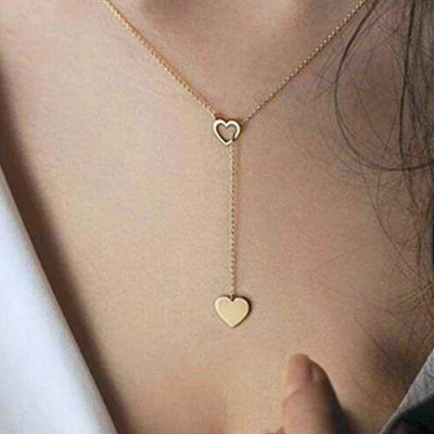 New Fashion Heart Leaf Moon Pendant Necklace Crystal Necklace Women Holiday Beach Statement Jewelry