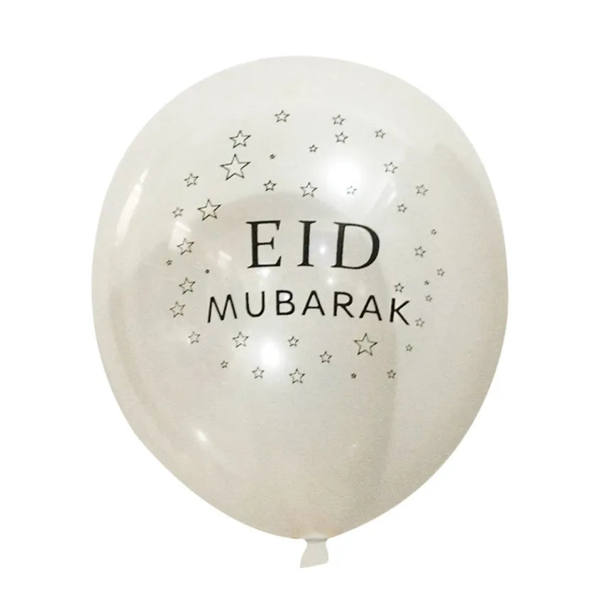 10pcs Transparent EID MUBARAK Decor Balloons Ramadan and Eid Decoration Muslim Islamic Decor Gold Balloon Ramadan Party Supplies