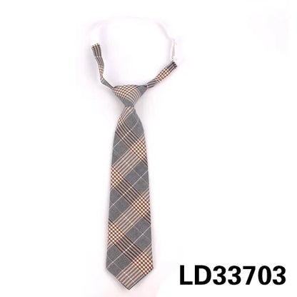 Fashion Women Neck Tie for Christmas Cotton Boys Girls Ties Slim Plaid Necktie for Casual Novelty Tie Rubber Neckties