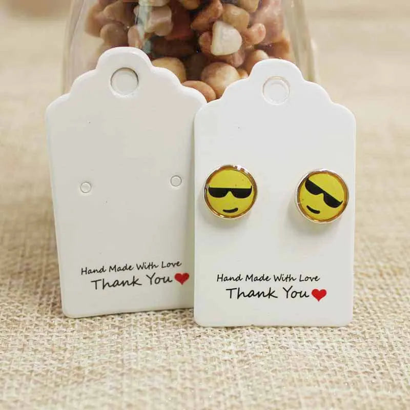 Mulit Size DIY Handmade  Jewelry Earring Packing Card Cute Stud/Drop Earring Display Card 100pcs Per Lot