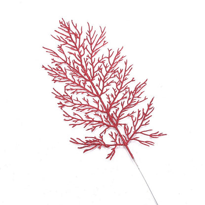 DIY Xmas Tree Garland Hanging Decor Christmas Tree Decor Christmas Hollow Christmas Glitter Tree Branches Simulated Leaves