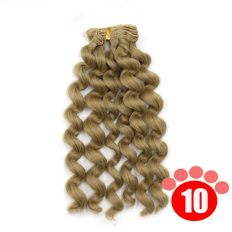 Msiredoll Bjd Wig Accessories 1piece 20*100CM Doll Hair for 1/3 1/4 1/6 1/12  Curly Doll Hair Bjd Wig Diy