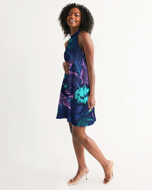 Women's Floral Veronica Casual Halter Dress