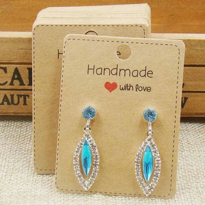 Mulit Size DIY Handmade  Jewelry Earring Packing Card Cute Stud/Drop Earring Display Card 100pcs Per Lot