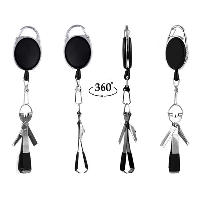 MNFT Pro Fast Tie Fishing Quick Knot Tool Nail Knotter Tying Line Cutter Clipper Nipper W/ Zinger Retractor Tackle Accessories