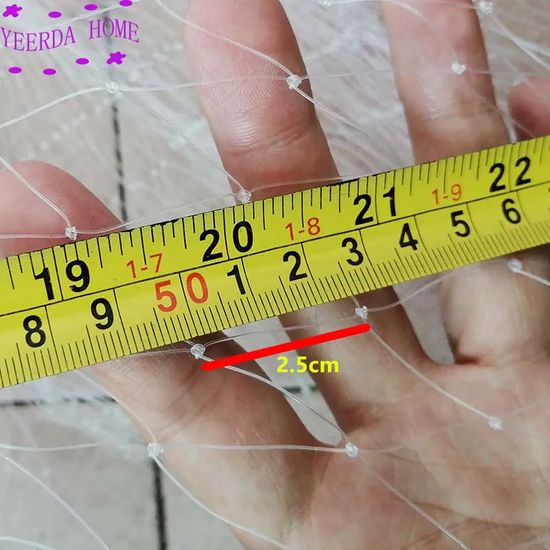 500g Grid Farm Garden Transparent Nylon Anti-Bird Net Balcony Fruit Tree Safety Protect Pond Crops Plant Cover Mesh