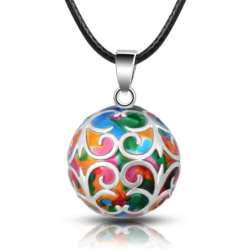 Eudora Harmony Ball Pendant Necklace Pregnancy Chime Ball Mexcian Bola Pendants Wishing Balls Fine Jewelry for Women