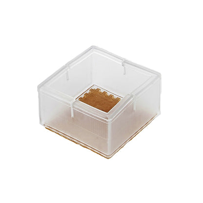 10pcs/Set Transparent Silicone Rectangle Square Round Chair Leg Caps Feet Pads Furniture Table Feets Wood Floor Protect Supplies