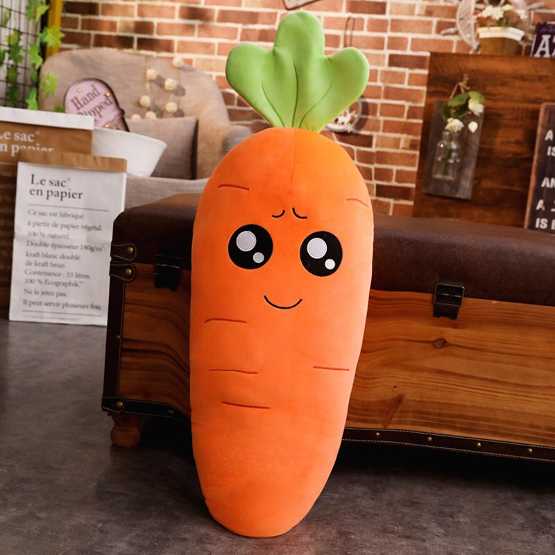 45/50/65/90cm Cartoon Smile Carrot Plush Toy Cute Simulation Vegetable Carrot Pillow Dolls Stuffed Soft Toys for Children