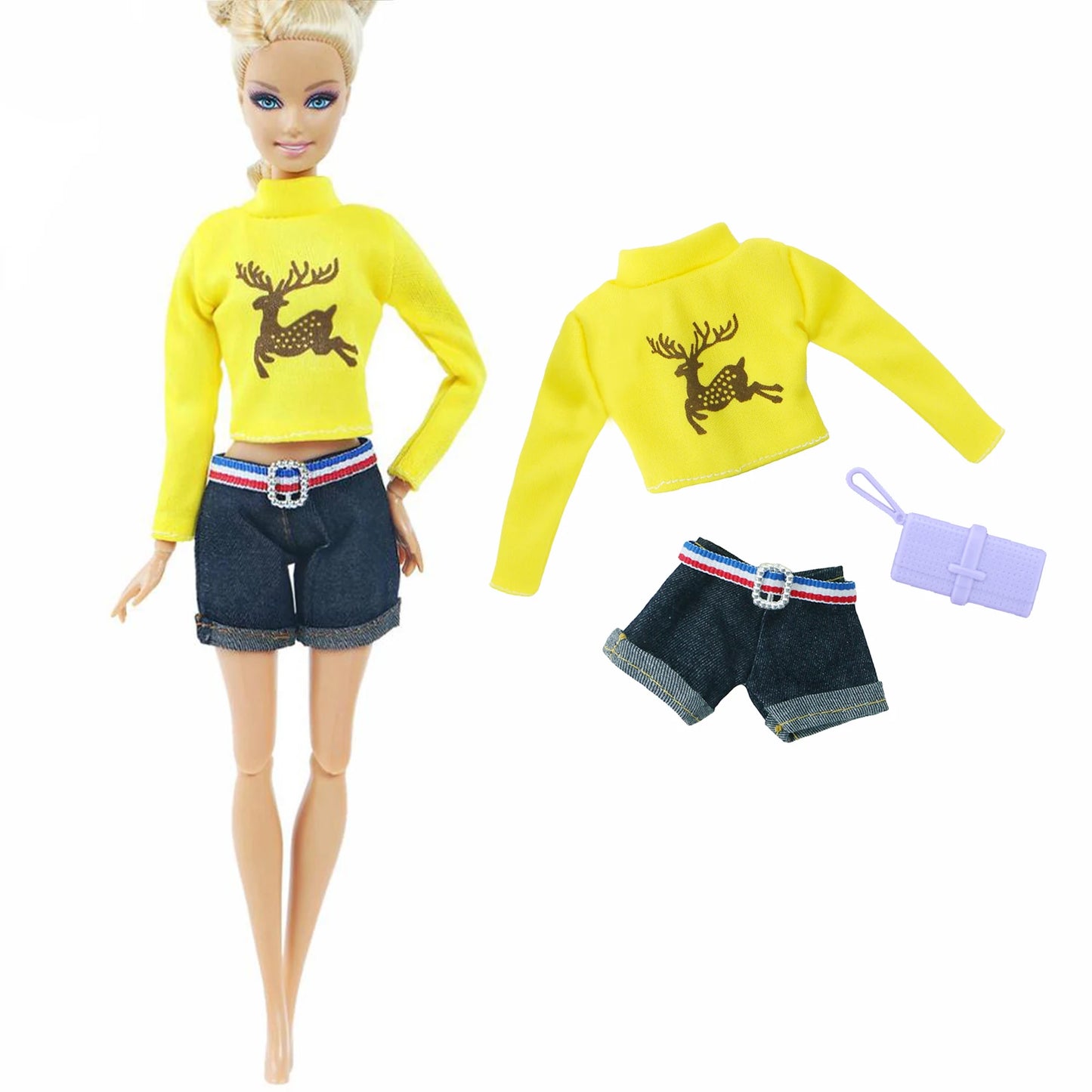 1x Doll Clothes Fashion Dress Daily Wear Skirt Party Gown Blouse Pants Clothes for Barbie Doll Accessories Lovely Girl Baby Toys