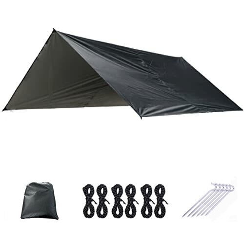 Silver Coating Waterproof Hammock Awning Canopy Tent Tarp Beach Camping Portable Pergola Sunshade Outdoor Camping Hiking Picnic