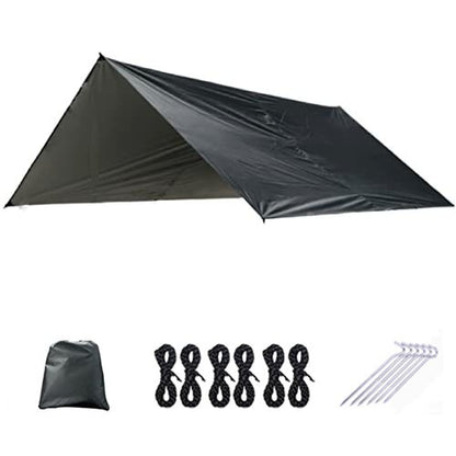 Silver Coating Waterproof Hammock Awning Canopy Tent Tarp Beach Camping Portable Pergola Sunshade Outdoor Camping Hiking Picnic