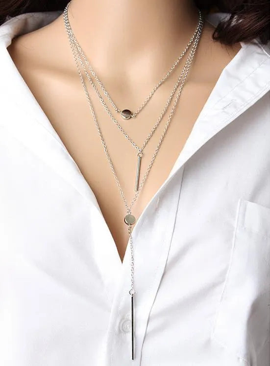 New Fashion Heart Leaf Moon Pendant Necklace Crystal Necklace Women Holiday Beach Statement Jewelry