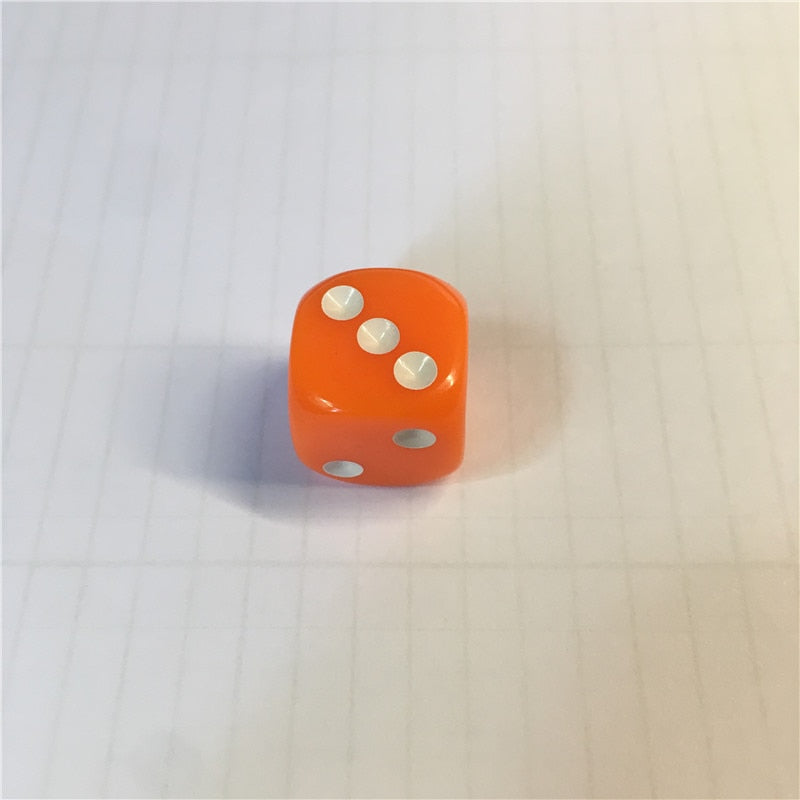 10Pcs High Quality 16mm Multi Color Six Sided Spot D6 Playing Games Opaque Point Dice for Bar Pub Club Party Board Game