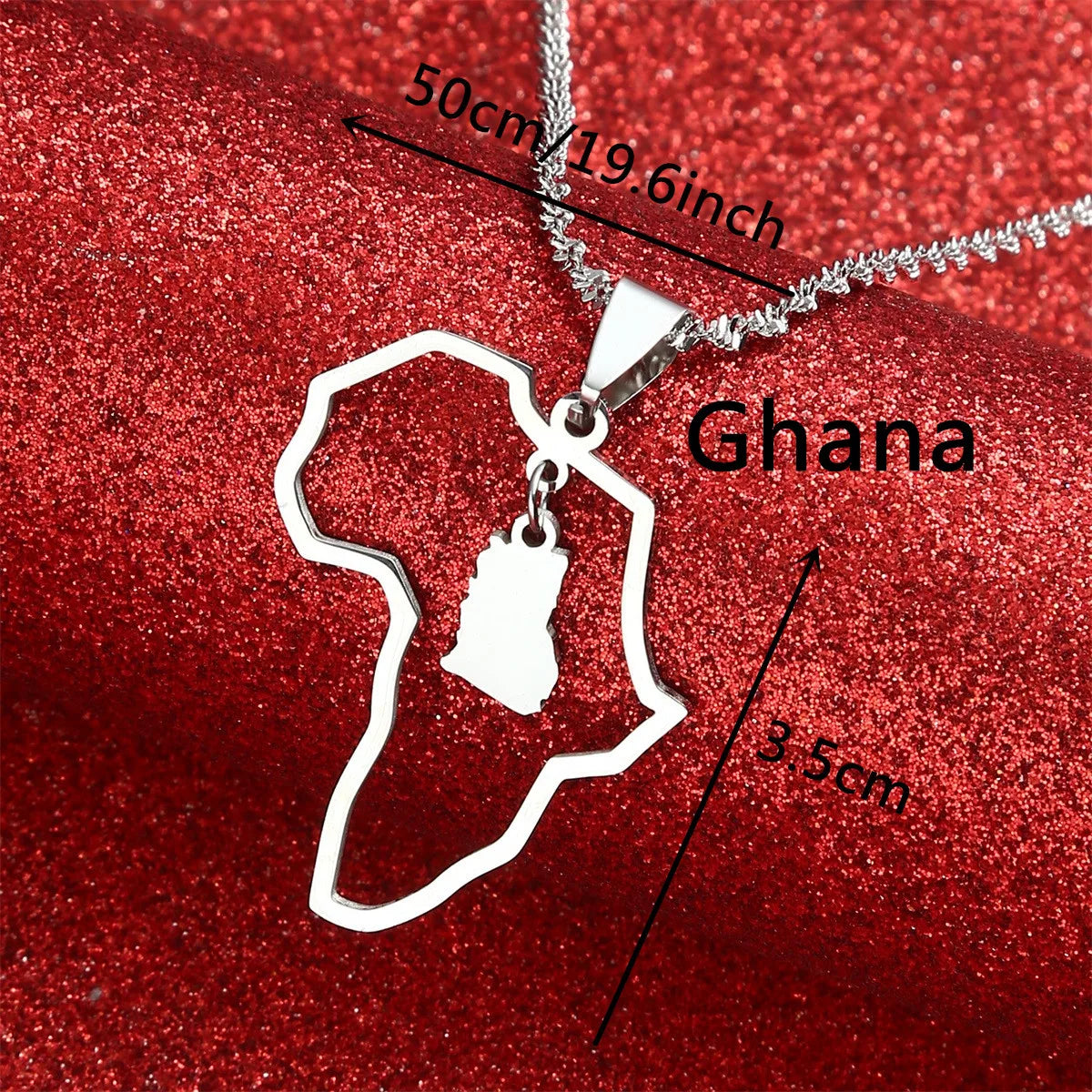Africa Map Pendant Necklaces Heart African of Maps Jewelry Charms Gold Color Heart Map