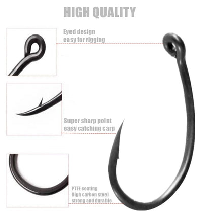 Carp Fishing Hooks for Hair Rigs Coating Curve Shank Crank  Barbed KRANK  Wide Gape  Choddy Made in Japan for Hair Rigs Boilies