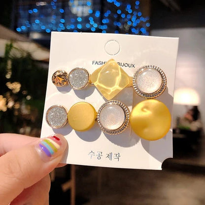 Hair Clips for Women Headband Hairpins Barrettes Pearl Geometric Girls Hairgrips Fashion Hair Jewelry Accessories 3pcs/Set