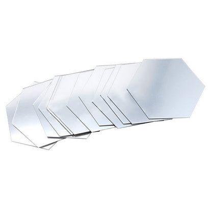 12Pcs 3D Hexagon Acrylic Mirror Wall Stickers DIY Art Home Decor Living Room Decorative Tile Stickers Room Accessori