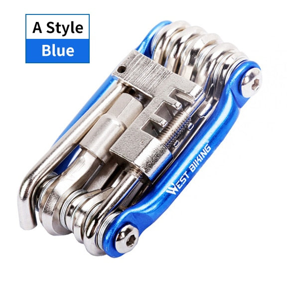 WEST BIKING Multitool Bicycle Repair Tools Chain Hex Spoke Wrench Screwdriver 10 in 1 Kit Set Road MTB Bike Cycling Multi Tools