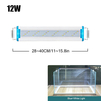 18-75cm Super Slim LEDs Aquarium Lighting Aquatic Plant Light Extensible Waterproof Clip on Lamp for Fish Tank 90-260v
