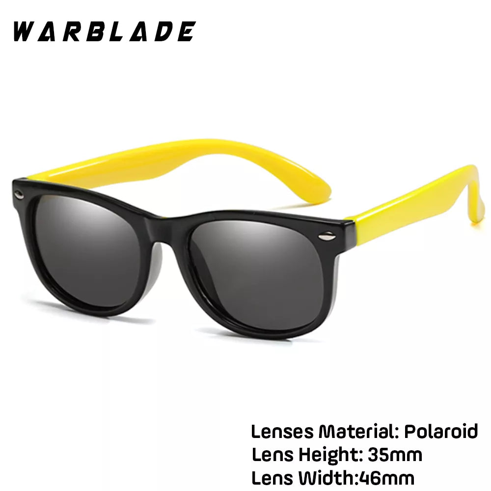 WarBlade Fashion Kids Sunglasses Children Polarized Sun Glasses Boys Girls Glasses Silicone Safety Baby Shades UV400 Eyewear