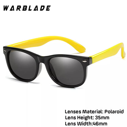 WarBlade Fashion Kids Sunglasses Children Polarized Sun Glasses Boys Girls Glasses Silicone Safety Baby Shades UV400 Eyewear