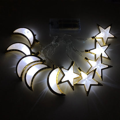 Ramadan Decoration Plastic Lantern Led String Lights Ramadan Kareem Decor Eid Mubarak Al-Fitr Eid Festival Party Supplies