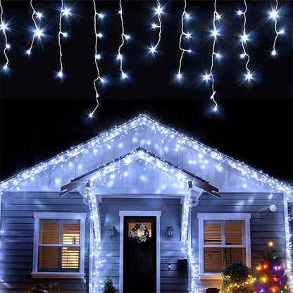 Christmas Lights Waterfall Outdoor Decoration 5M Droop 0.4-0.6m Led Lights Curta