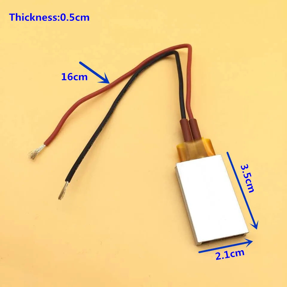 10 Pcs AC DC 12V 80 Degree -220 Degrees Thermostat PTC Aluminum Electric Heater Plate Heating Plate Hair Censer Insulation