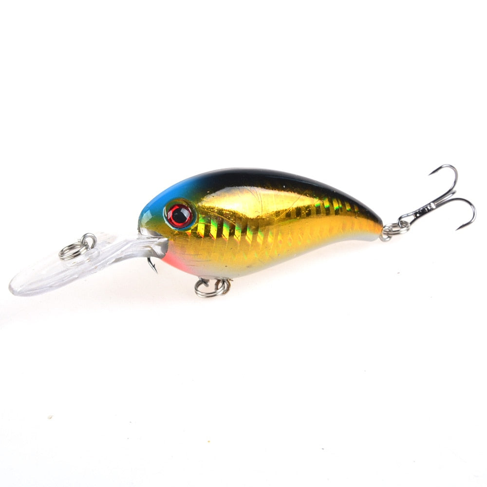 1pcs Crank Fishing Lure Artificial Hard Baits 10cm/15g Crankbait Jerkbait Wobbler Fishing Tackle Good Treble Hooks Tackle