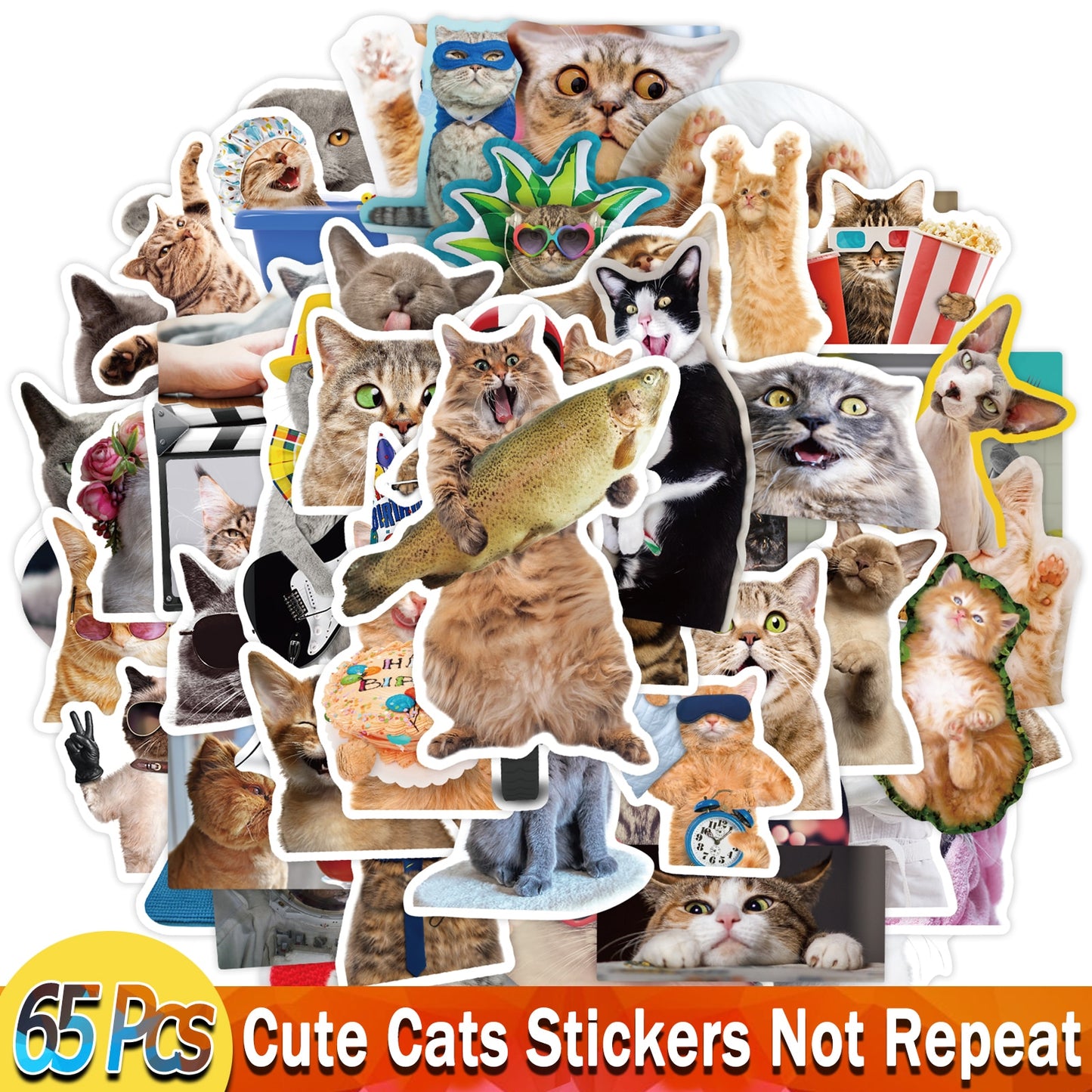 Anime Stickers for Unicorn Cartoon Animals Dogs Cats Graffiti Sticker on Skateboard Laptop Bike Car Guitar Phone Decals Pack