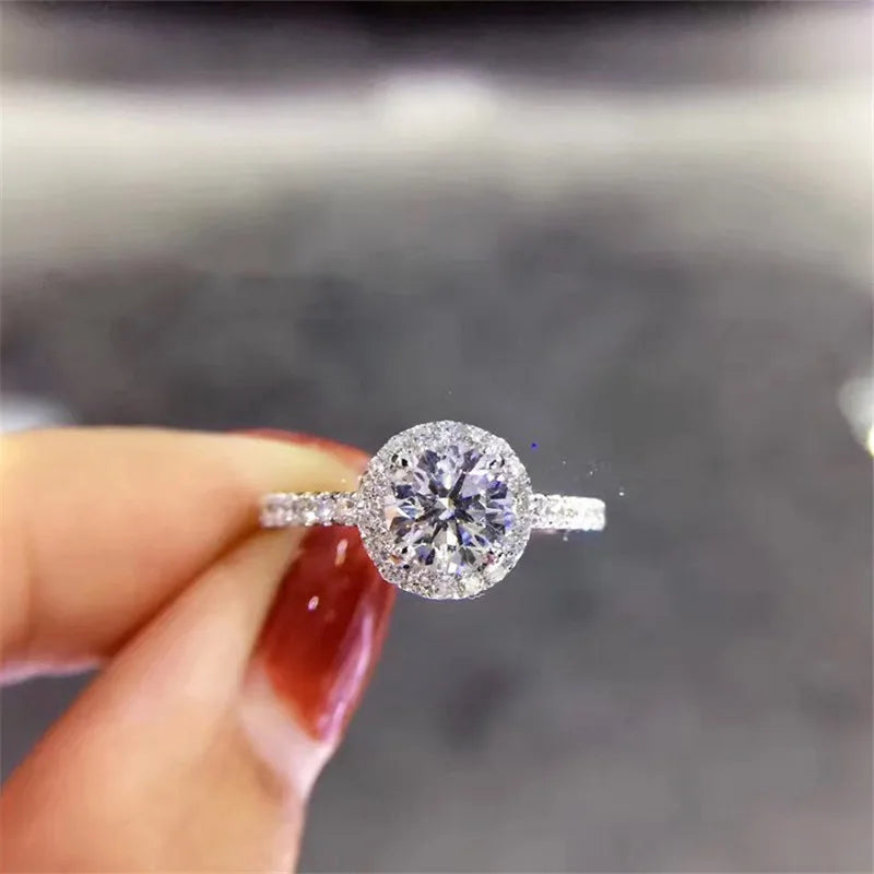 CC Rings for Women Cubic Zirconia Round Stone Bridal Wedding Engagement Ring Fashion Jewelry Drop Shipping CC583