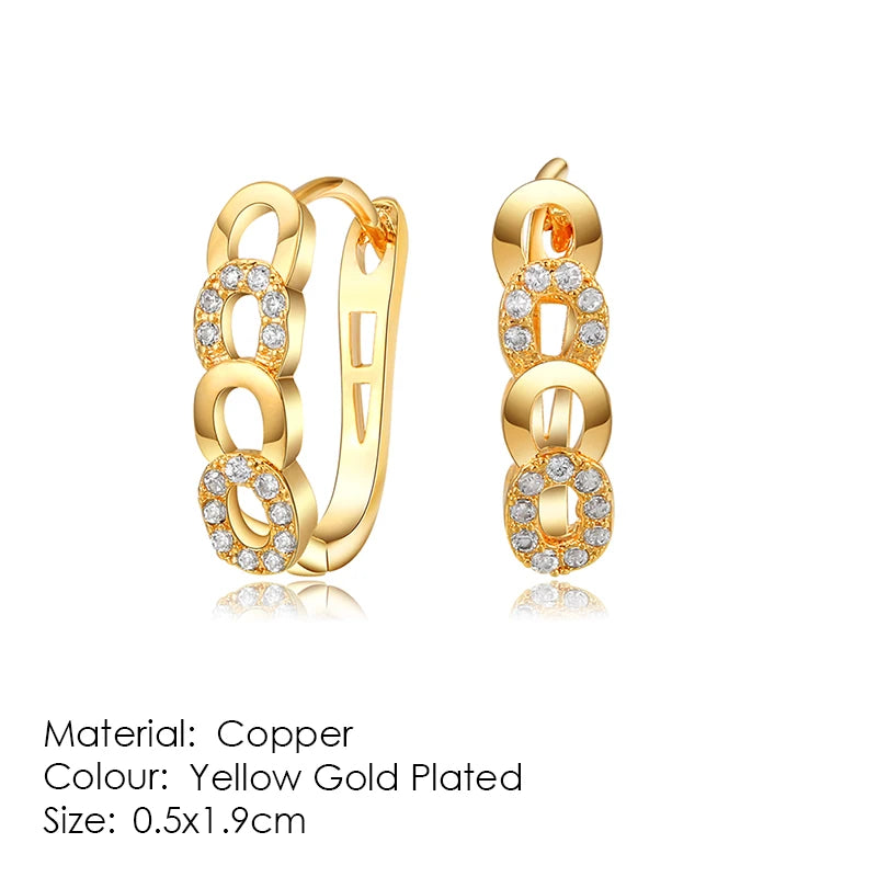 ZHOUYANG Stud Earrings for Women Classic Six Claw Clear AAA+Cubic Zirconia Rose Gold Color Fashion Jewelry for Girls KAE094