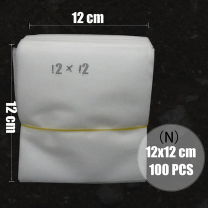 MUCIAKIE 100PCS Flat Fabric Nursery Grow Bags Biodegradable Growing Bags Eco-Friendly Ventilate Plant Root Protection Bags